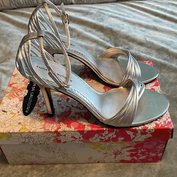 Silver Heels with Ankle Straps 🤍 - Picture 5 of 13